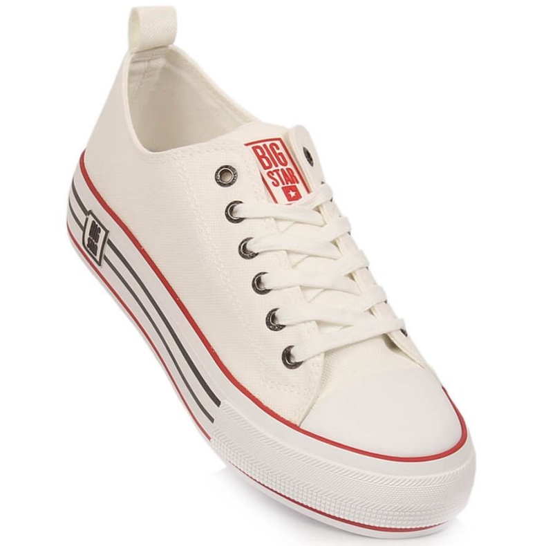 Chaussures, Baskets Big Star W LL274180 INT1823A blanc 1