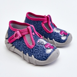 BEFADO S.A. Chaussures Chaussons Befado Ours 110P469 Marine-Rose bleu marin 1