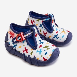 BEFADO S.A. Chaussures Chaussons Befado Planes 110P463 Blanc et Marine bleu marine 1