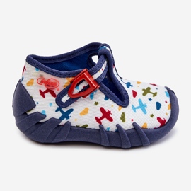 BEFADO S.A. Chaussures Chaussons Befado Planes 110P463 Blanc et Marine bleu marine 2