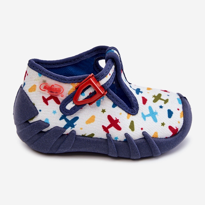 BEFADO S.A. Chaussures Chaussons Befado Planes 110P463 Blanc et Marine bleu marine 2