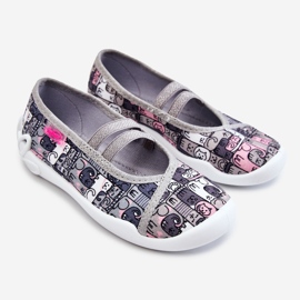 BEFADO S.A. Chaussons Ballerines Befado Kotki 116X315 Gris-Rose 1 BEFADO S.A. Chaussons Ballerines Befado Kotki 116X315 Gris-Rose 1