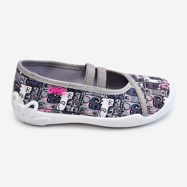 BEFADO S.A. Chaussons Ballerines Befado Kotki 116X315 Gris-Rose 2 BEFADO S.A. Chaussons Ballerines Befado Kotki 116X315 Gris-Rose 2