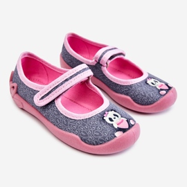 BEFADO S.A. Chaussons Enfant Befado Panda 114X506 Gris-Rose 1