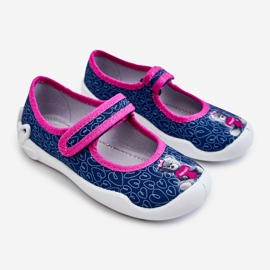 BEFADO S.A. Chaussons Enfant Ballerine Ours Befado 114X505 Bleu Marine rose 1