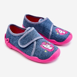 BEFADO S.A. Chaussons Enfant Befado Licorne 122X016 Bleu-Rose 2