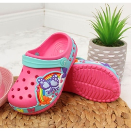 Chaussons en mousse roses American Club pour fille 2 Chaussons en mousse roses American Club pour fille 2