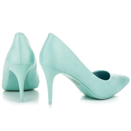 Comer Escarpins en daim vert 4