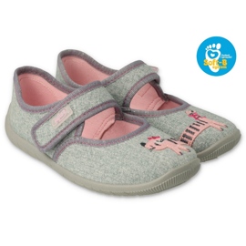 Pantres pour enfants Befado avec un minou 955x006 rose gris 2 Pantres pour enfants Befado avec un minou 955x006 rose gris 2