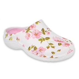 Chaussures femme Befado - fleur 1 blanc / rose 154D101 1