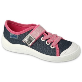 Befado chaussures pour enfants 351X001 bleu marin rose argent 1