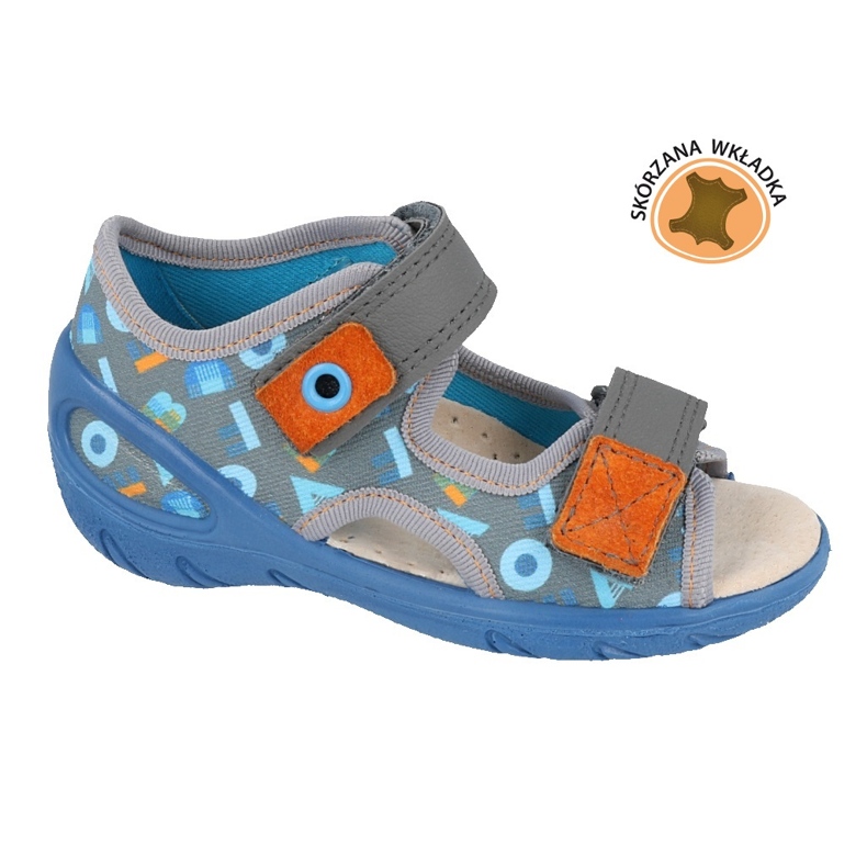 Befado chaussures pour enfants pu 065P160 bleu gris 1