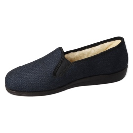 Befado chaussons homme isolés en laine pu 013M319, noir et bleu marine 4 Befado chaussons homme isolés en laine pu 013M319, noir et bleu marine 4