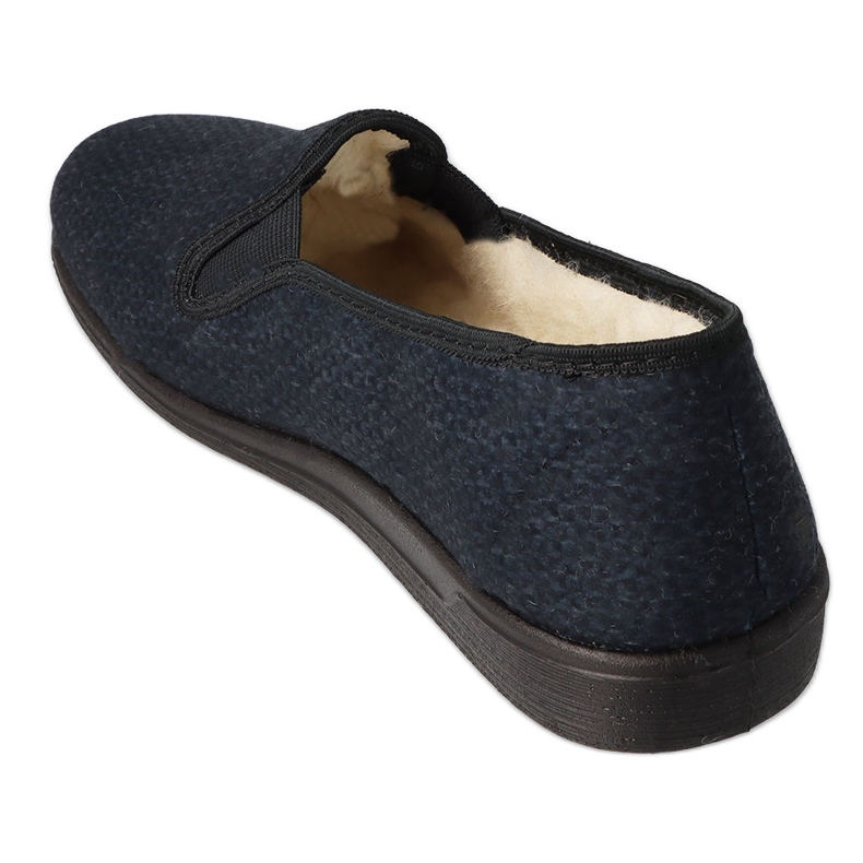 Befado chaussons homme isolés en laine pu 013M319, noir et bleu marine 3 Befado chaussons homme isolés en laine pu 013M319, noir et bleu marine 3