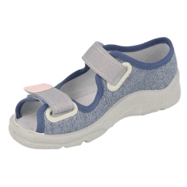 Sandales pour enfants Befado pour Velcro 969x167 Blue-Gray bleu 1