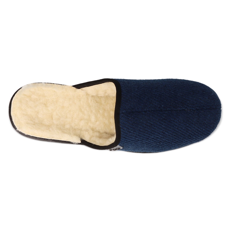 Befado Béfado Men's Slippers PU 000M325 Navy Isulated Wool bleu 2
