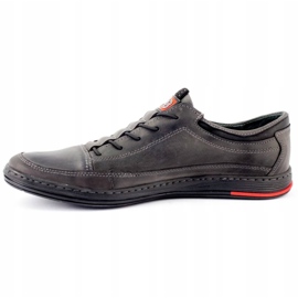 Polbut Chaussures décontractées en cuir pour hommes grises K22 1