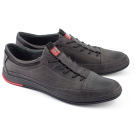 Polbut Chaussures décontractées en cuir pour hommes grises K22 2
