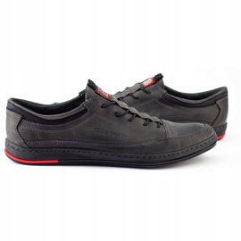 Polbut Chaussures décontractées en cuir pour hommes grises K22 4
