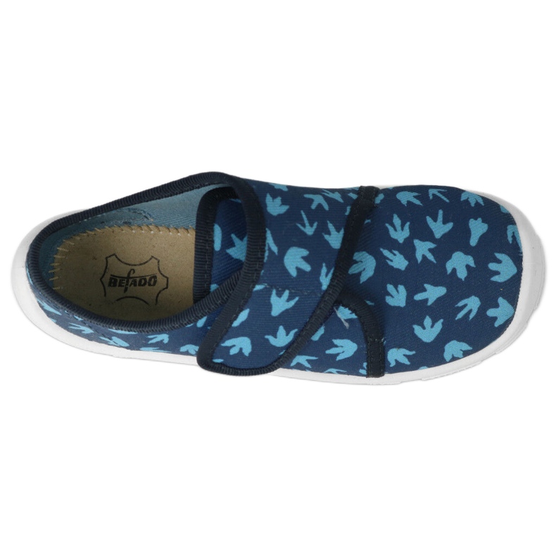 Chaussons enfant Befado 974X476 bleu marine à motifs bleus 1