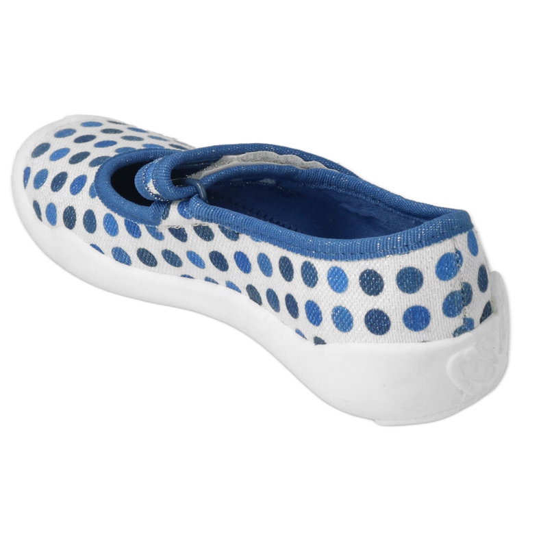 Chaussons enfants Befado 114Y495 bleu avec cercles 1