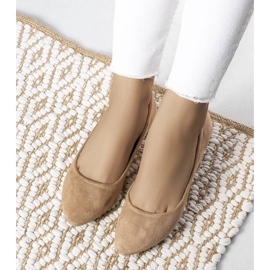 PA1 Ballerines en daim écologique beige Logan 1