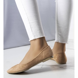 PA1 Ballerines en daim écologique beige Logan 2