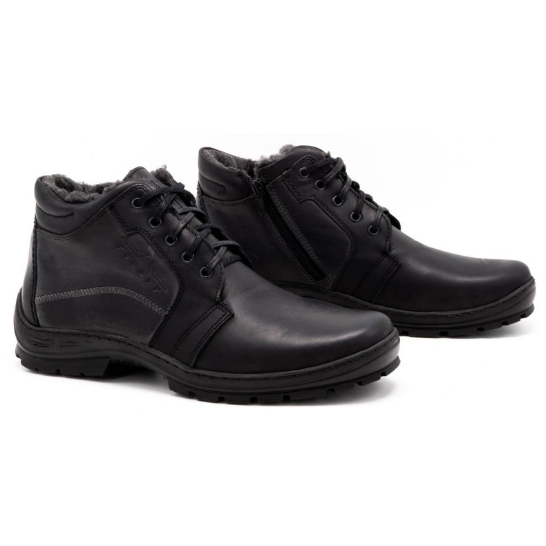 Polbut Bottes d'hiver pour hommes noires K9s 2