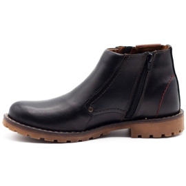 Mario Pala Bottes de neige 815 grain noir avec marron brun 1