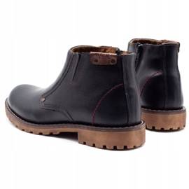Mario Pala Bottes de neige 815 grain noir avec marron brun 4