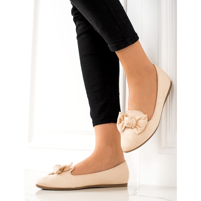 W. Potocki Ballerines à nœud Potocki beige 1