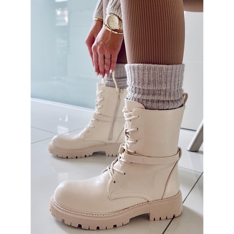 PA1 Bottines à lacets Barkley Beige 2