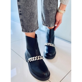 PA1 Bottines chaîne femme Foster Black noir 1