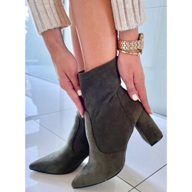 PA1 Bottes à talons en daim de Natalie Green vert 2