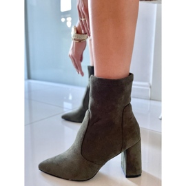 PA1 Bottes à talons en daim de Natalie Green vert 4