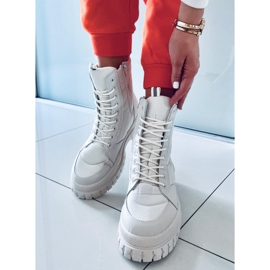 PA1 Bottines plates à lacets Barkin Beis beige 1