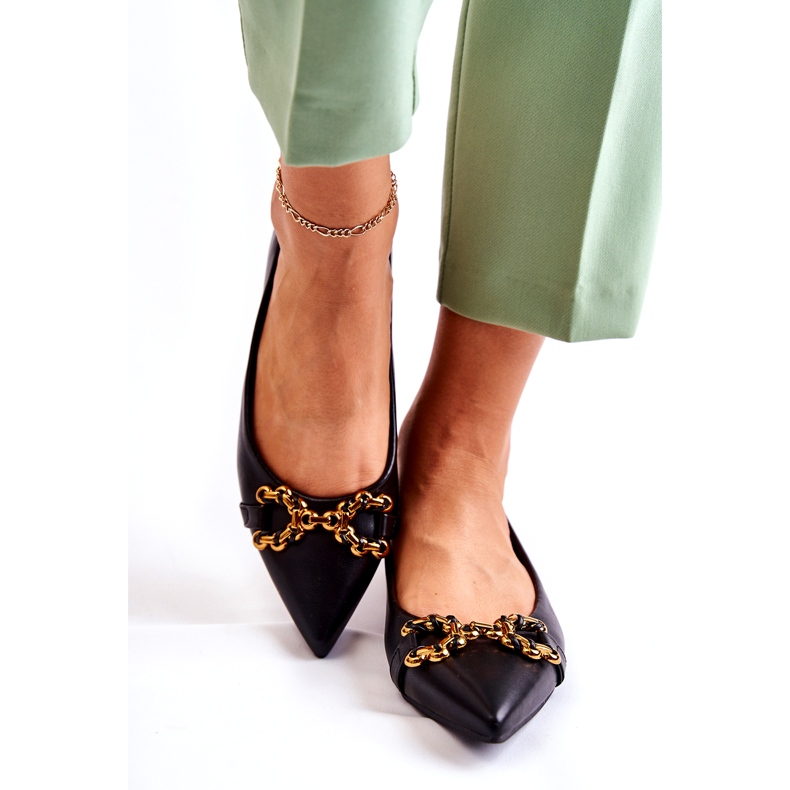 WS1 Ballerines pour femmes en Spitz avec ornement Carlos noir le noir 5