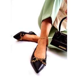 WS1 Ballerines pour femmes en Spitz avec ornement Carlos noir 1