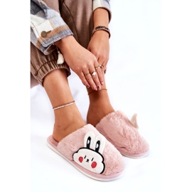 PA1 Chaussons Femme Fourrure Avec Lapin Rose Trisha 4 PA1 Chaussons Femme Fourrure Avec Lapin Rose Trisha 4