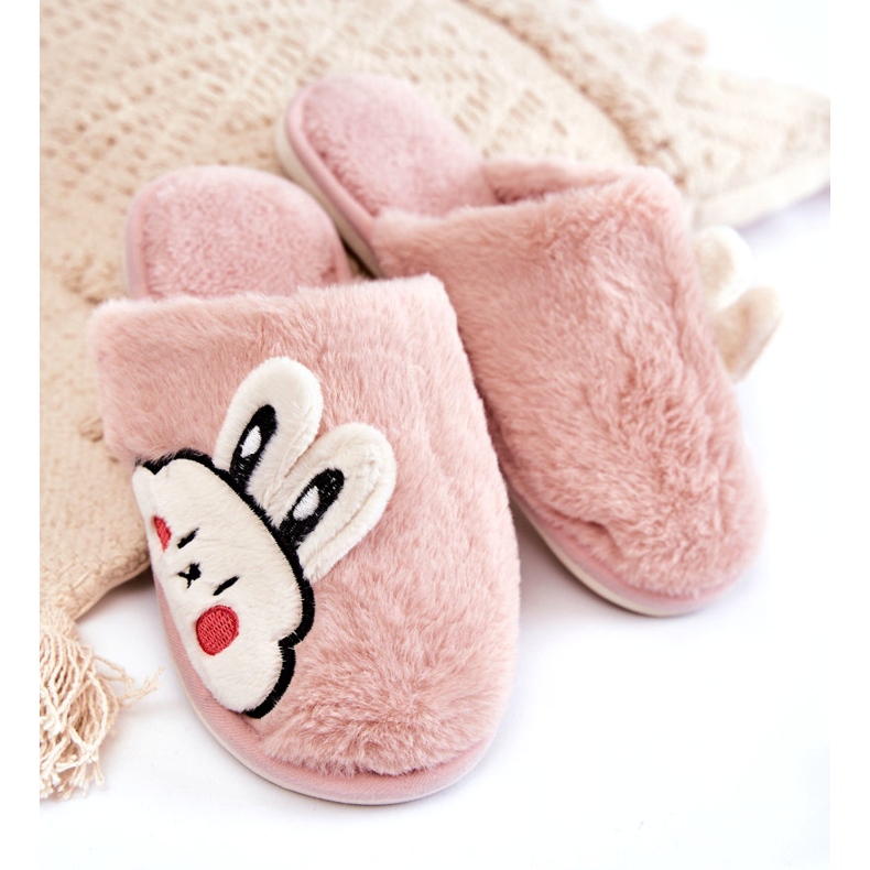 PA1 Chaussons Femme Fourrure Avec Lapin Rose Trisha 5 PA1 Chaussons Femme Fourrure Avec Lapin Rose Trisha 5
