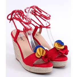 Sandales compensées rouges YY27P Rouge 4