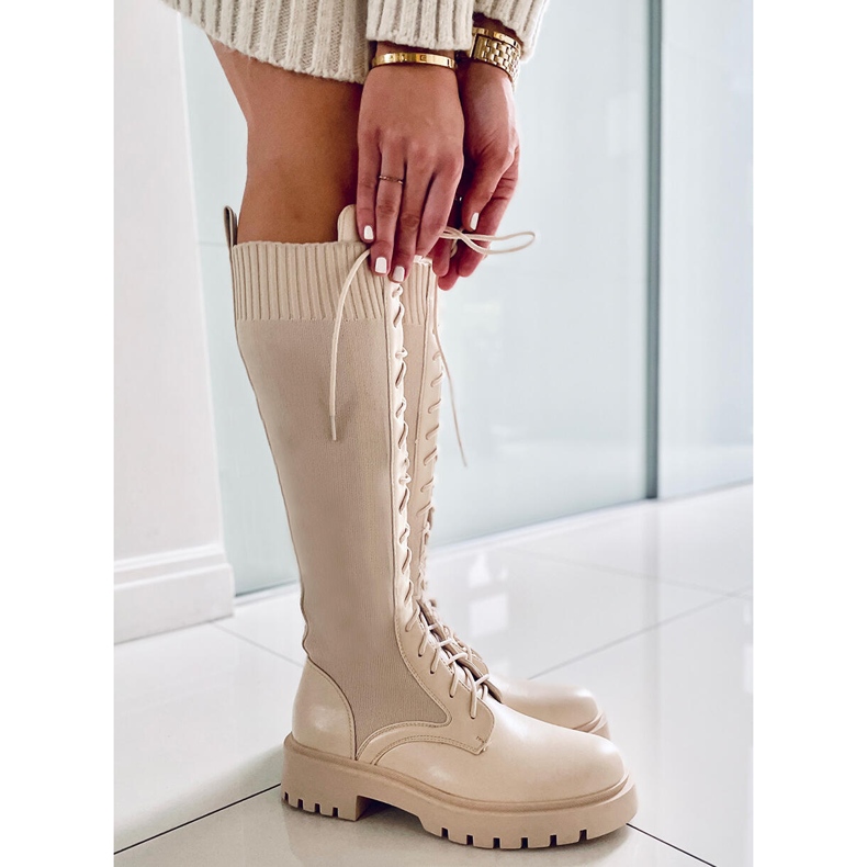 PA1 Chaussons Workers avec dessus élastique Barton Beige 1