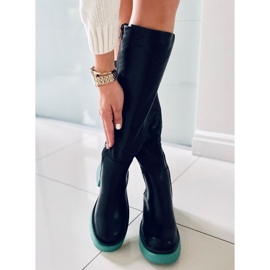 PA1 Bottes à semelles colorées de Woods NOIR/BLEU 1