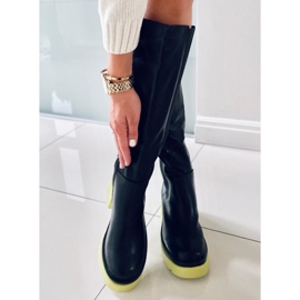 PA1 Bottes à semelles colorées de Woods NOIR/VERT 1