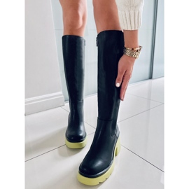 PA1 Bottes à semelles colorées de Woods NOIR/VERT le noir 2