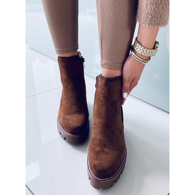 Bottines à talons hauts Ragga Kaki brun 1