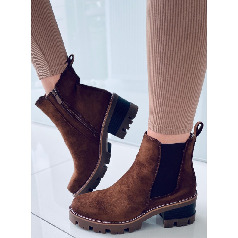 Bottines à talons hauts Ragga Kaki brun 2