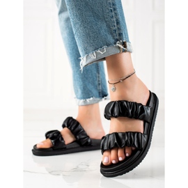 J. Star Babouches noires à rayures 2