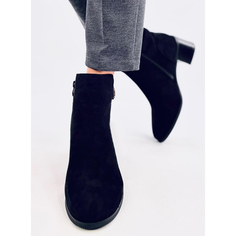 Bottes à talons de Cyndi Black Suede noir 1
