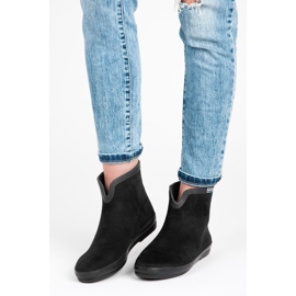 Kylie Bottes en suède noir 2